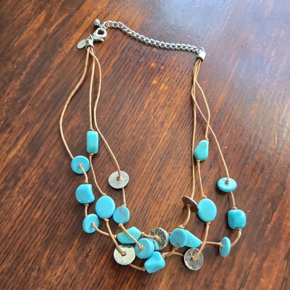 Turquoise and Silver Women's Necklace
